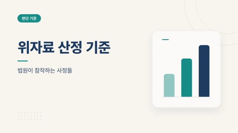 위자료 산정 기준 대표 이미지