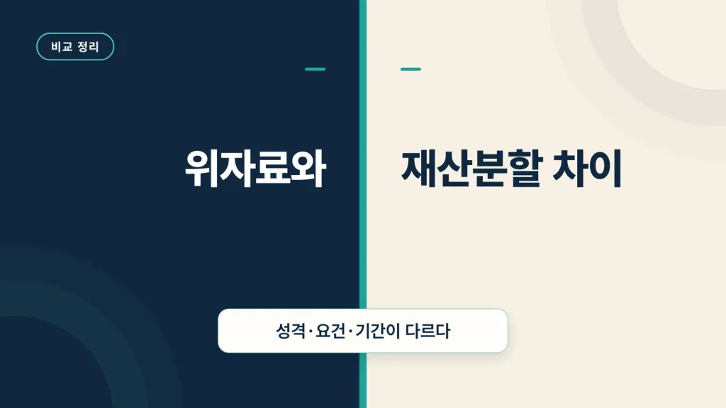 위자료와 재산분할 차이 관련 대표 이미지