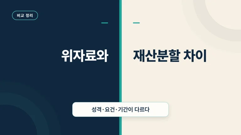 위자료와 재산분할 차이 대표 이미지